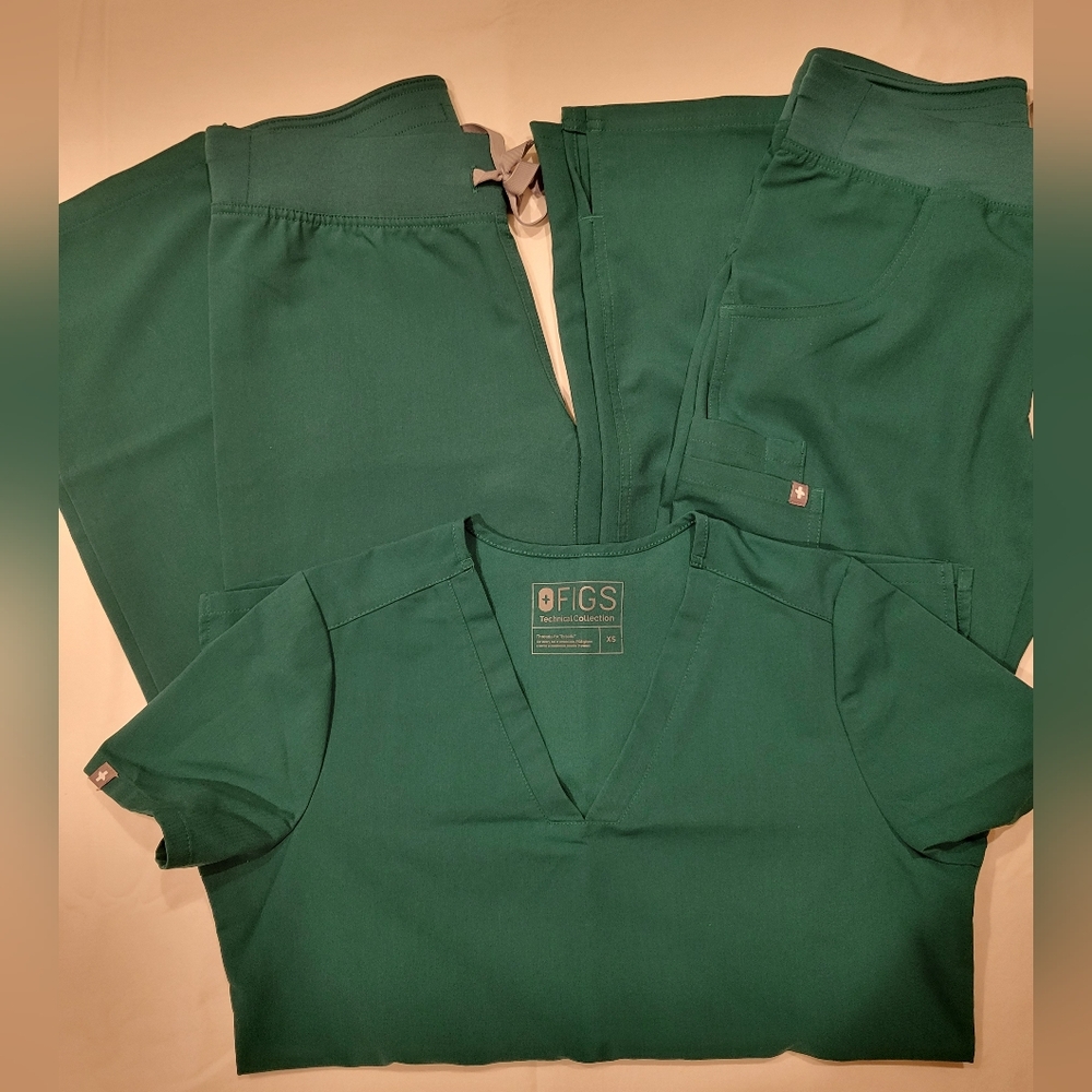 Figs Scrub Set Hunter Green